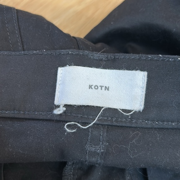 KOTN Egyptian‎ Cotton Crop Wide Leg Trouser Black Size 4 - Picture 4 of 6